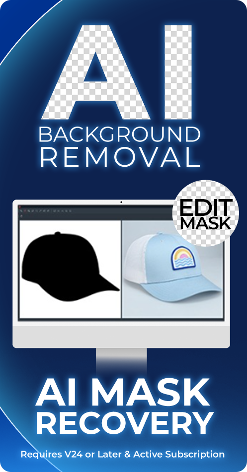 Ortery capture v24 at glance AI background removal and AI mask recovery